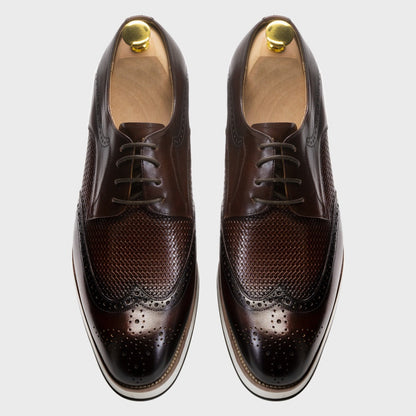 Zapatos derby hombre cuero calado estilo clásico - Humberto
