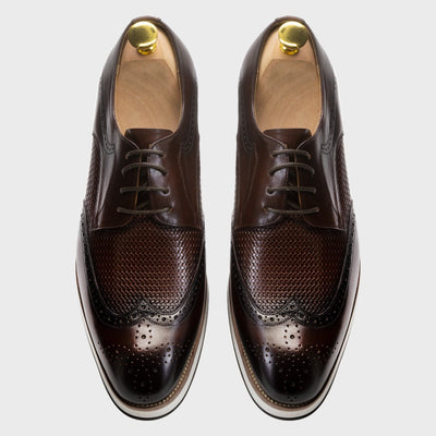 Zapatos derby hombre cuero calado estilo clásico - Humberto