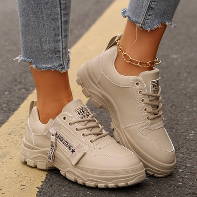 Zapatillas mujer piel sintética casual - Evelyne