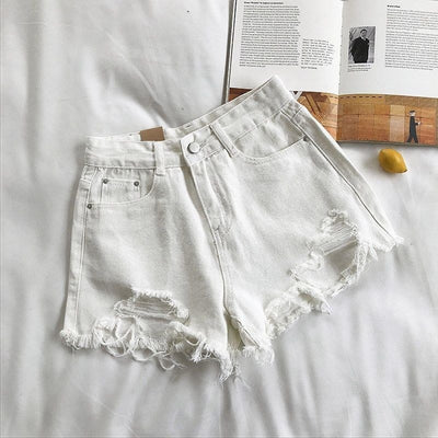 Shorts de mujer en denim con efecto desgastado - Estelle