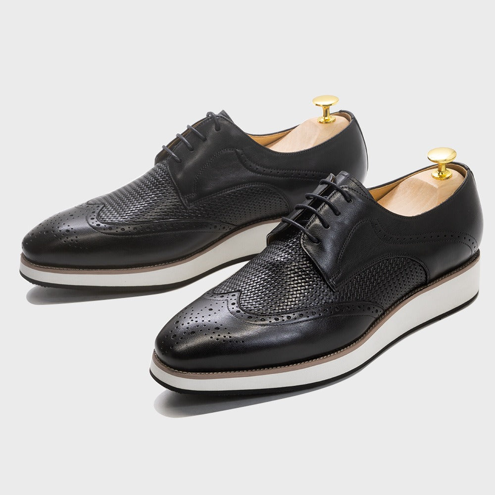 Zapatos derby hombre cuero calado estilo clásico - Humberto