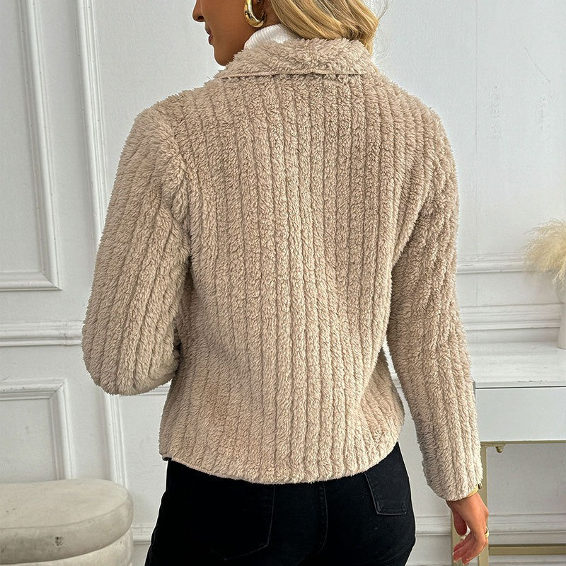 Chaqueta abierta de pelo sintético - Valmara