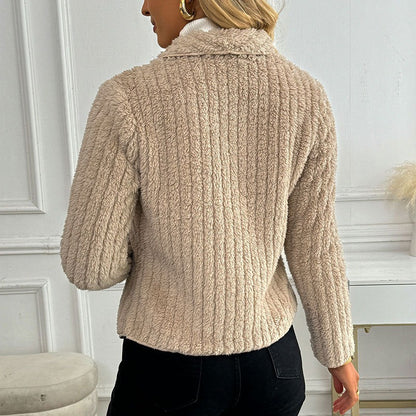 Chaqueta abierta de pelo sintético - Valmara