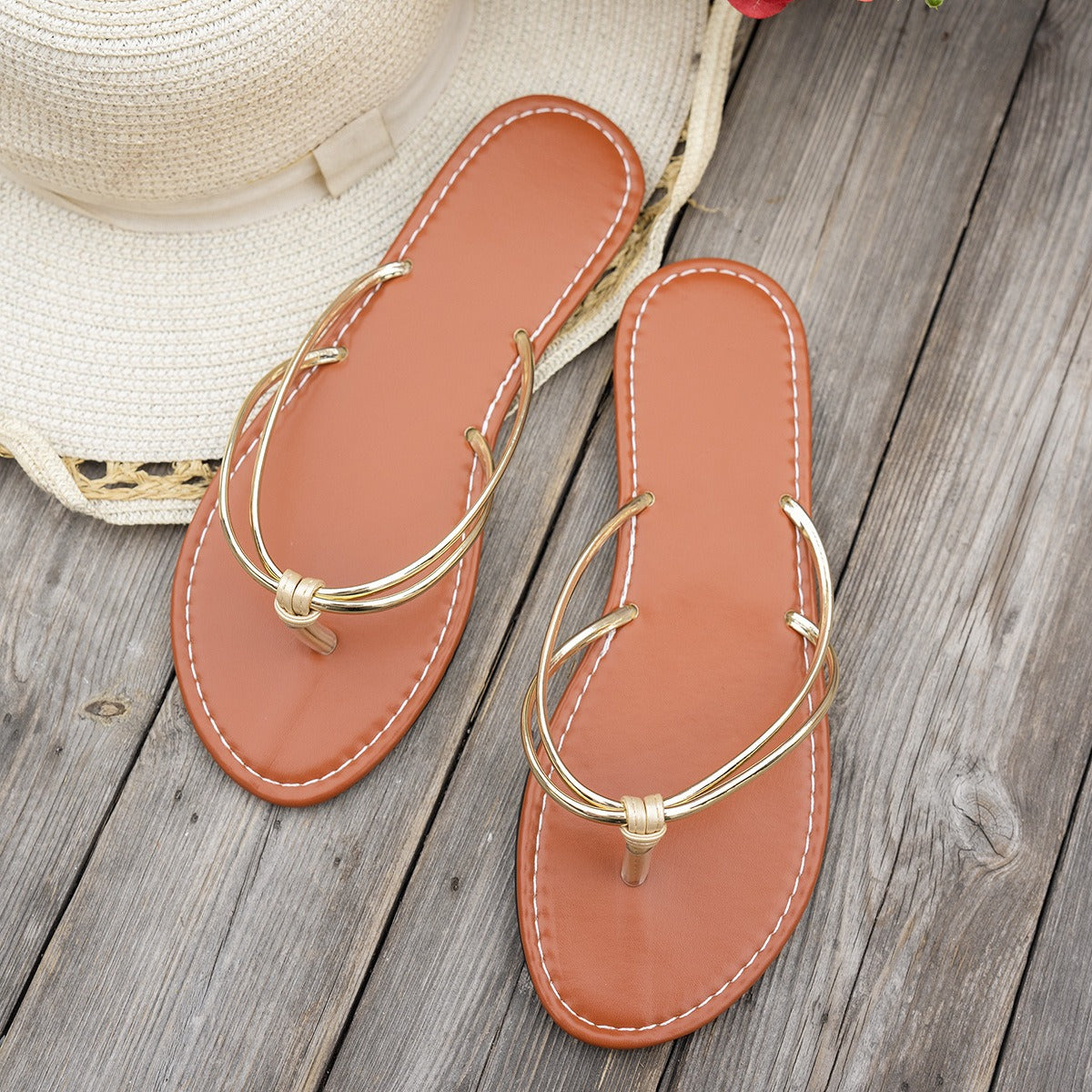 Sandalias mujer tiras finas sintéticas estilo minimalista - Adela