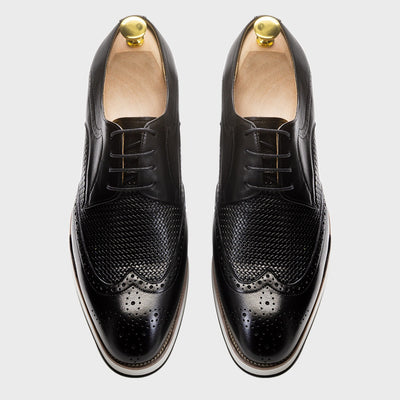 Zapatos derby hombre cuero calado estilo clásico - Humberto