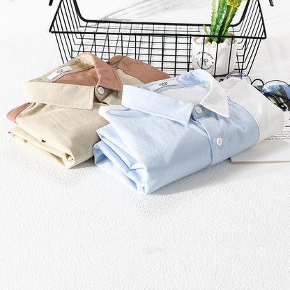 Camisa manga corta para hombre contraste patchwork - Elian