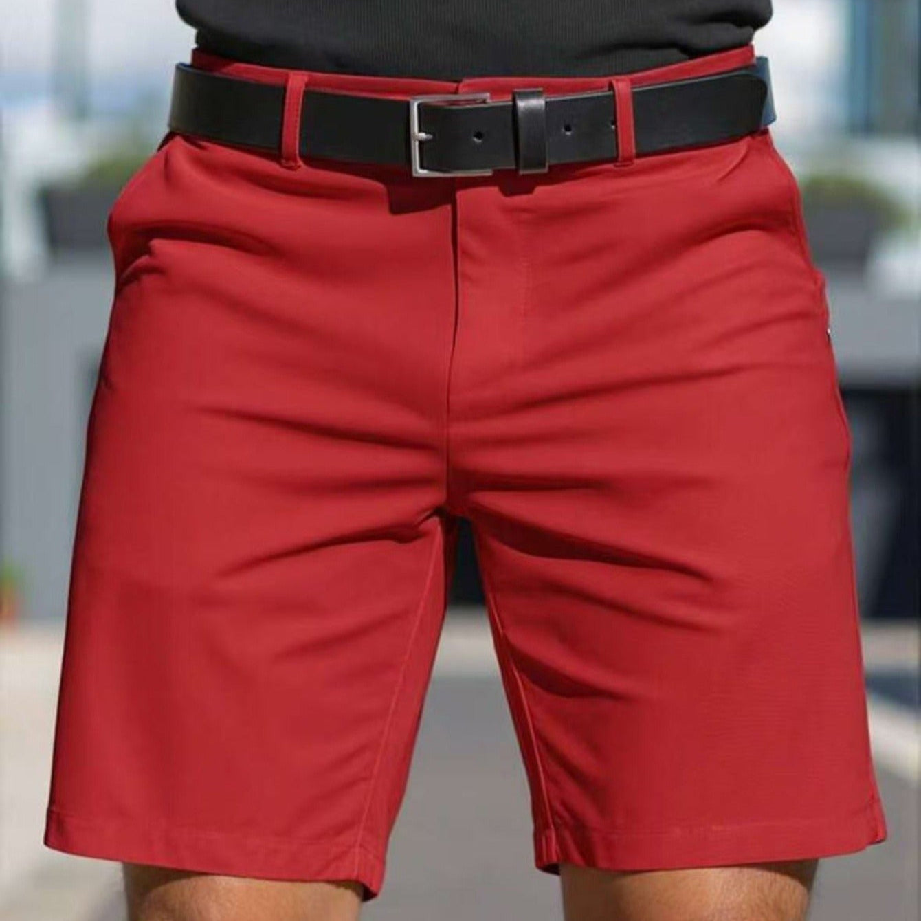 Pantalones cortos para hombre deportivos ajuste entallado tejido elástico - Ignacio