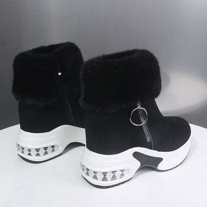Botas mujer plataforma forradas antideslizantes con cremallera - Isleen