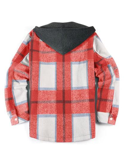Chaqueta hombre cuadros con capucha casual - Pilato