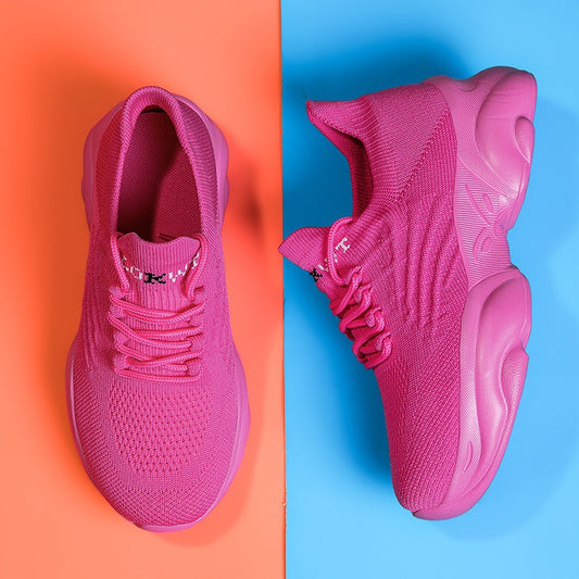 Zapatillas deportivas mujer malla transpirable suela gruesa - Julieta