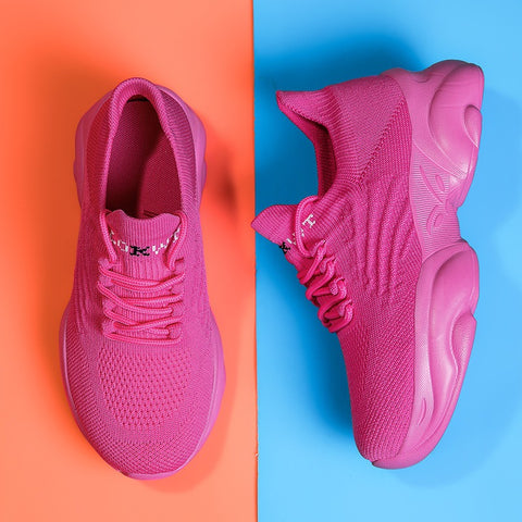 Zapatillas deportivas mujer malla transpirable suela gruesa - Julieta