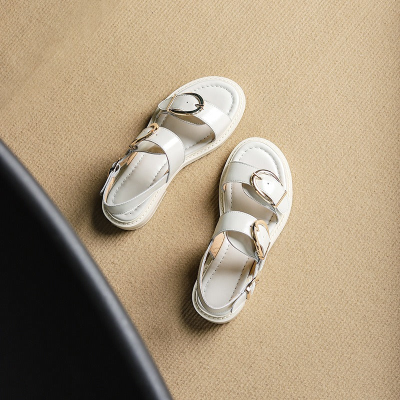 Sandalias de mujer con hebillas metálicas - Liora