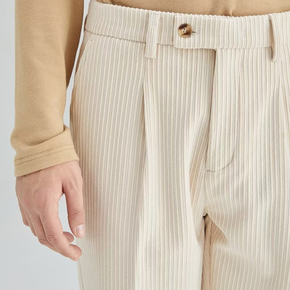 Pantalones hombre pana acanalada corte recto - Eddy