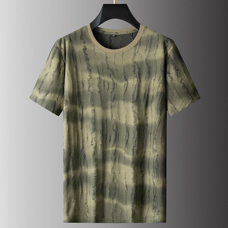 Camiseta estampada efecto desgastado para hombre - Gaspard