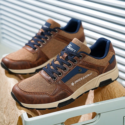 Zapatillas hombre diseño retro con mezcla de materiales casual - Luis