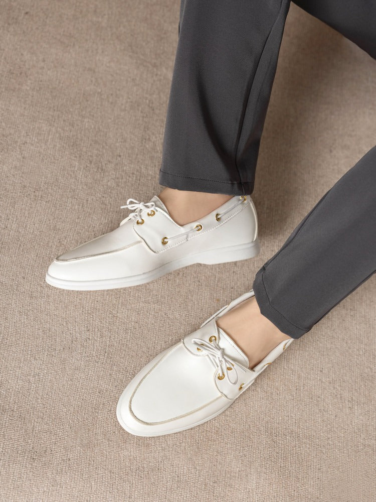 Mocasines de hombre en piel sintética con detalle de cordones - Carlos