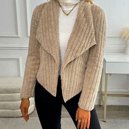 Chaqueta abierta de pelo sintético - Valmara