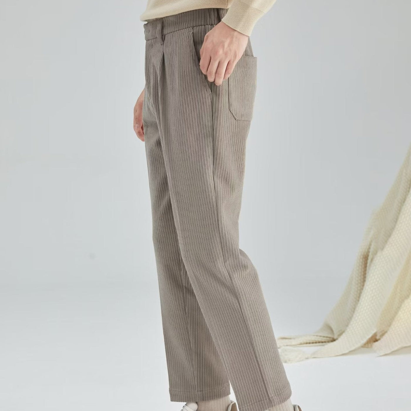 Pantalones hombre pana acanalada corte recto - Eddy