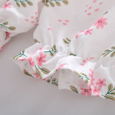 Blusa para mujer floral con nido de abeja y mangas abullonadas estilo romántico - Lía