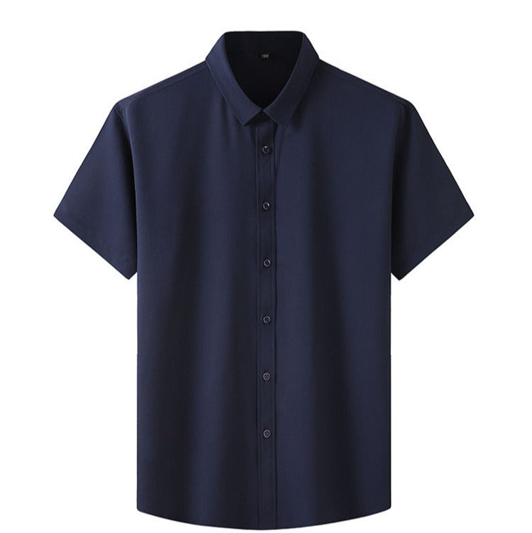 Camisa para hombre de poliéster elástico con manga corta - Lauro