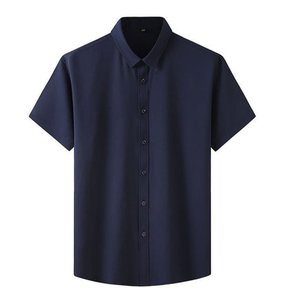 Camisa para hombre de poliéster elástico con manga corta - Lauro
