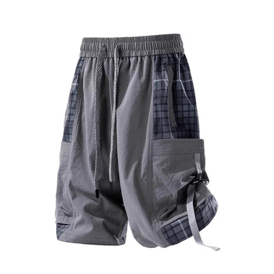 Pantalones cortos para hombre paneles a cuadros estilo cargo - Daan