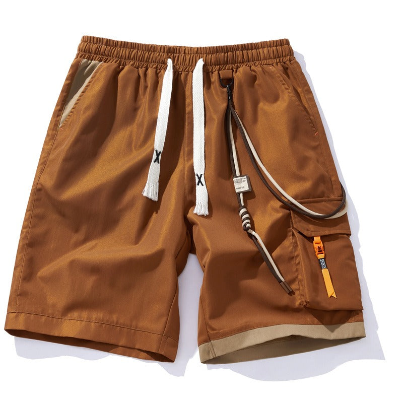 Pantalones cortos para hombre estilo deportivo con bolsillo lateral decorativo - Victor
