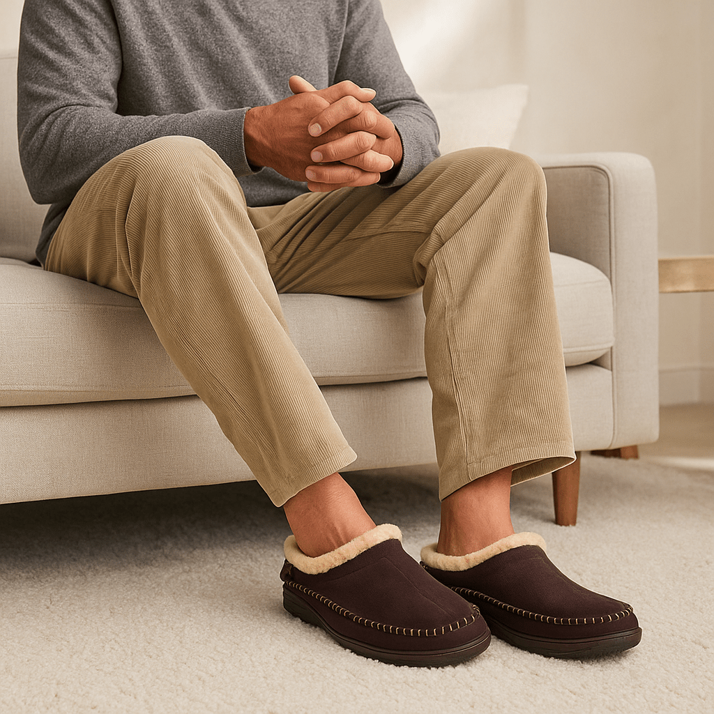 Pantuflas para hombre estilo afelpado clásico - Renhal