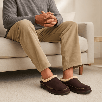 Pantuflas para hombre estilo afelpado clásico - Renhal