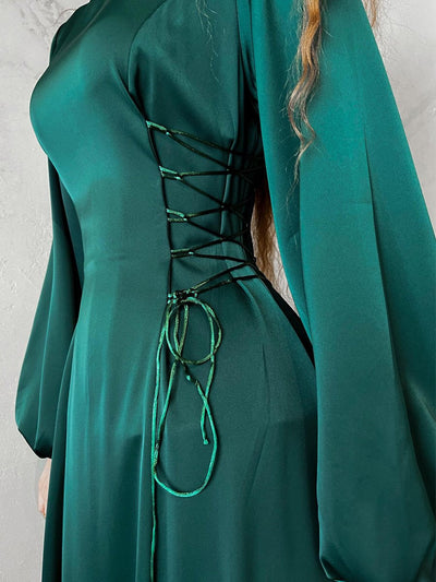 Kira - Vestido con escote redondo y encaje