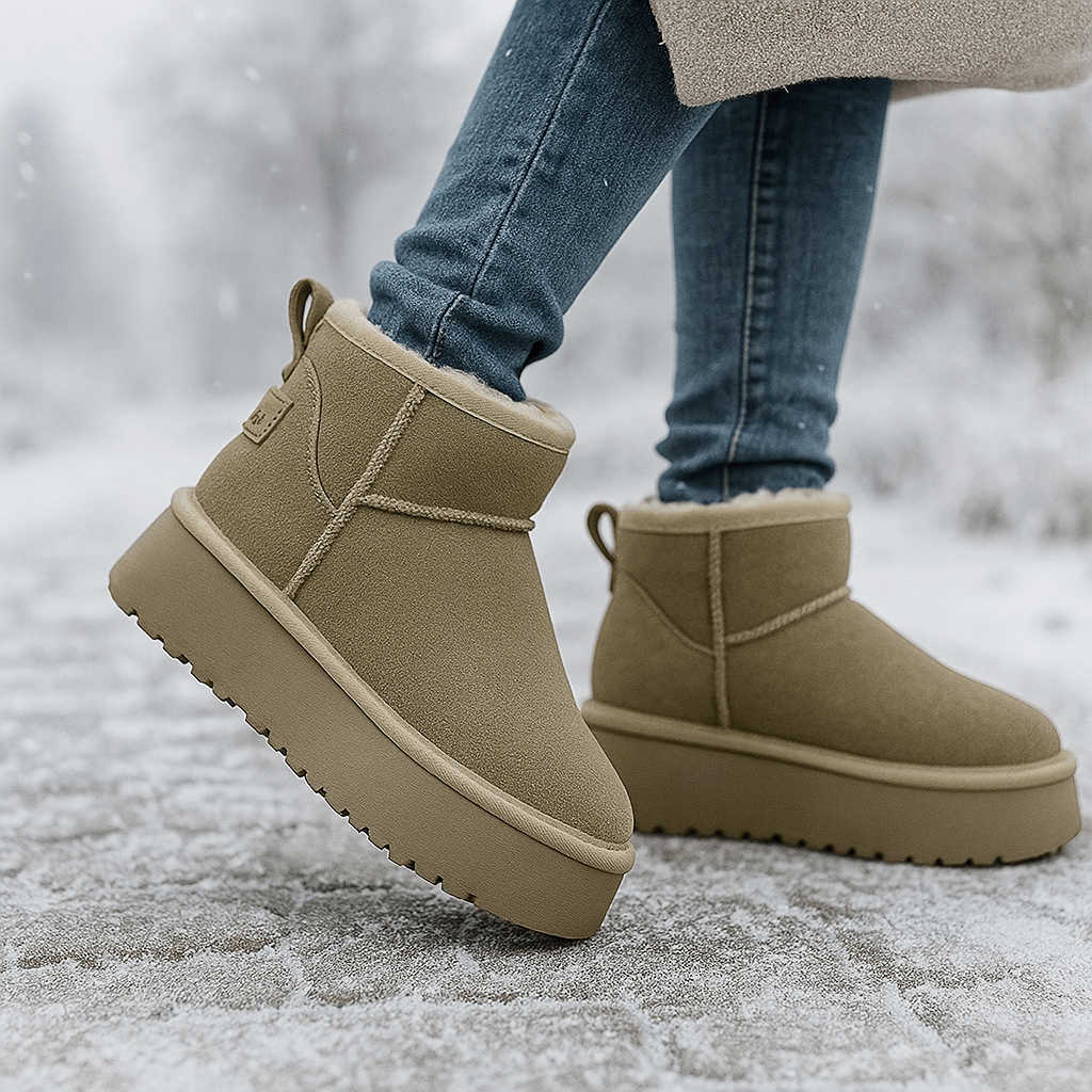 Botines para mujer de efecto ante - Nalvine