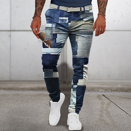 Veronto - Pantalones clásicos de verano patchwork para hombre