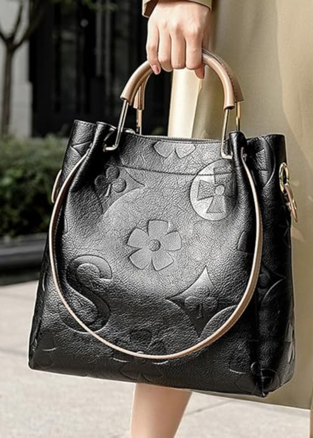 Bolso mujer shopper grabado floral - Samara