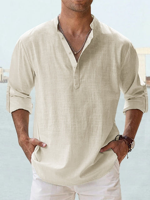 Leo - Camisa de verano de lino ligero - Aireada, elegante y perfecta para los días cálidos