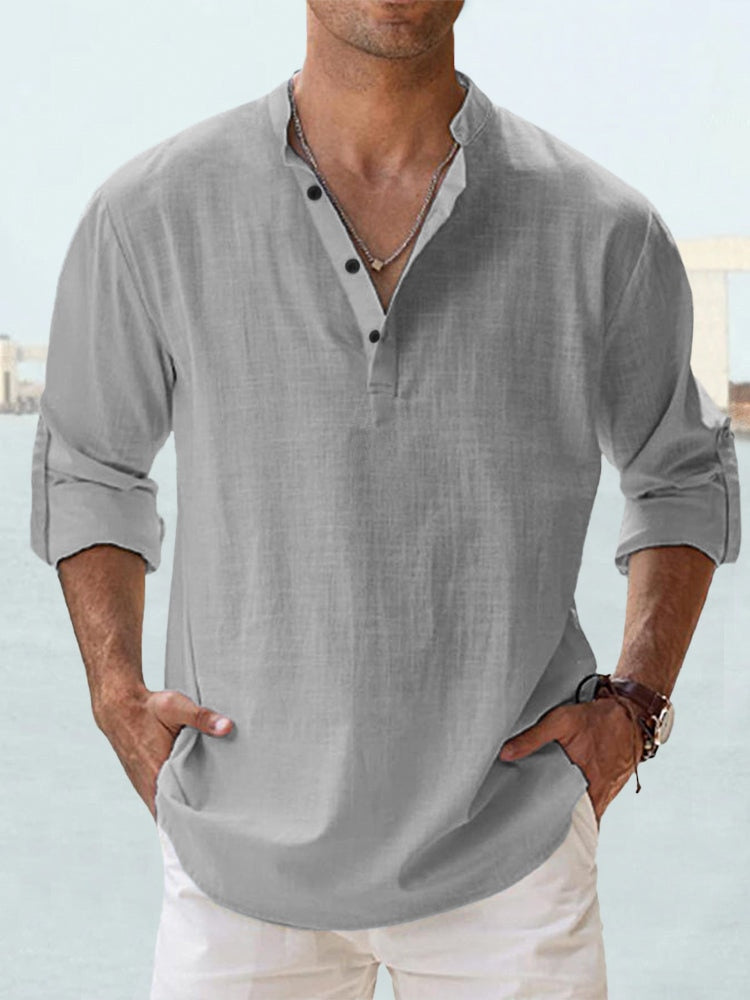 Leo - Camisa de verano de lino ligero - Aireada, elegante y perfecta para los días cálidos