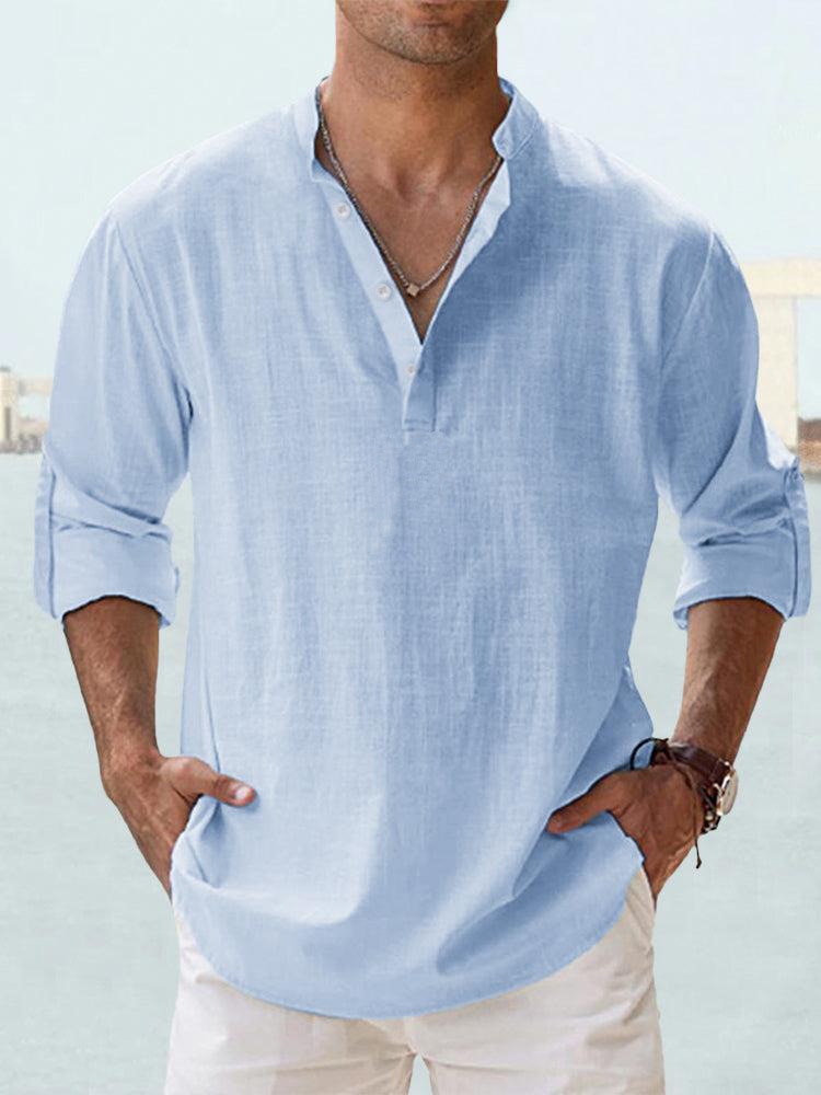 Leo - Camisa de verano de lino ligero - Aireada, elegante y perfecta para los días cálidos