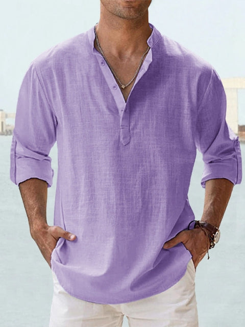 Leo - Camisa de verano de lino ligero - Aireada, elegante y perfecta para los días cálidos