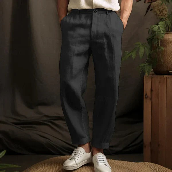Pantalones Jonas de lino para hombre - Ligeros y transpirables