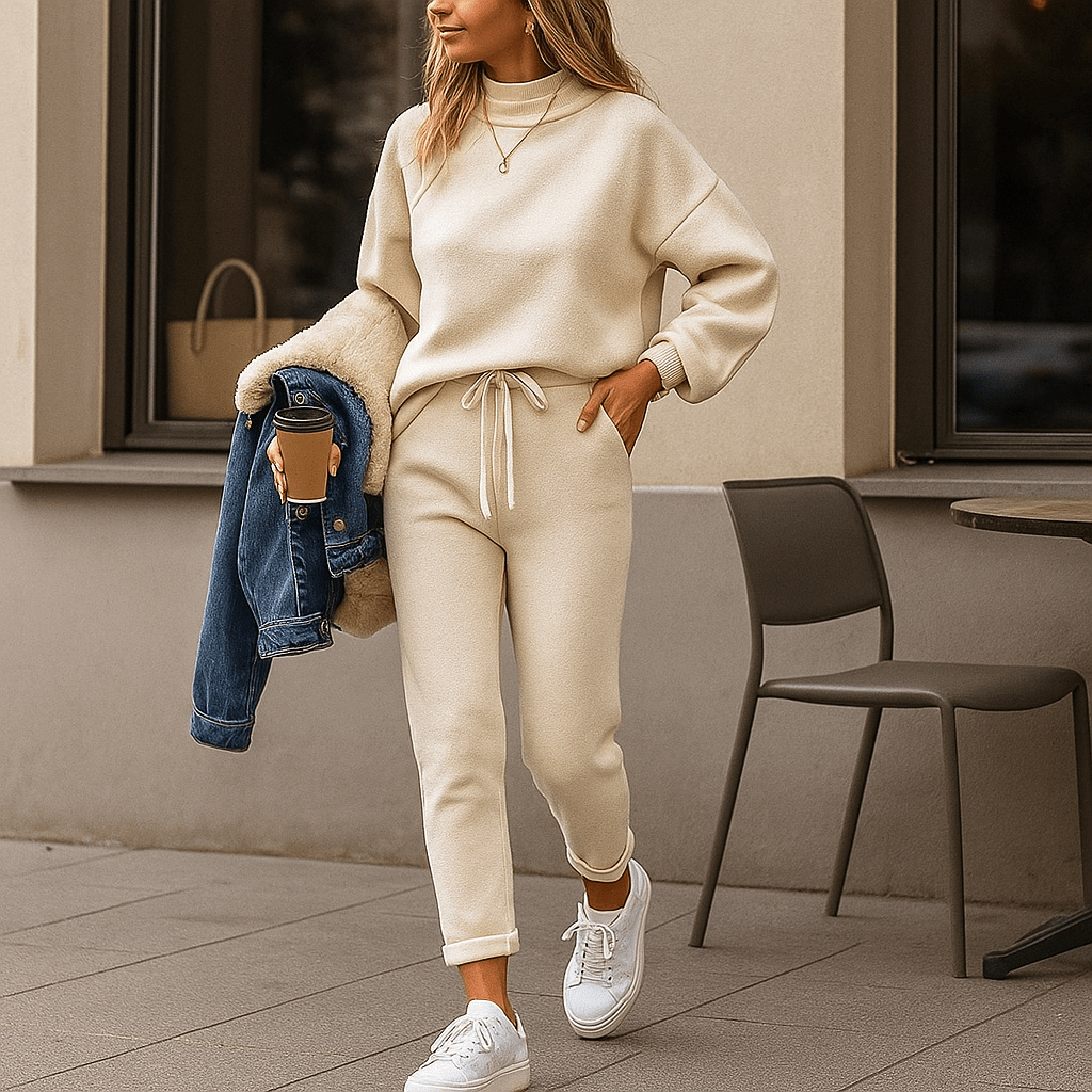 Conjunto para mujer de dos piezas efecto punto - Ameline