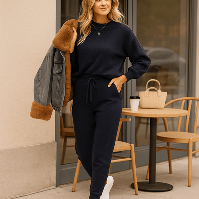 Conjunto para mujer de dos piezas efecto punto - Ameline