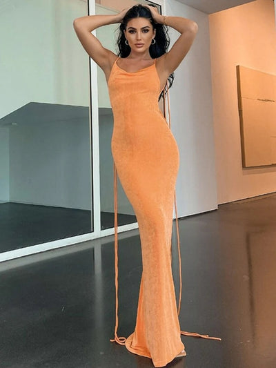 Allison - Fashion vestido ajustado de espalda abierta