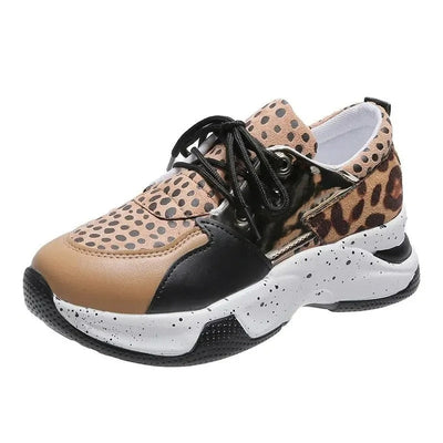 Alondra - Zapatillas deportivas con estampado de leopardo para mujer