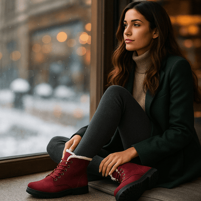 Botines para mujer de efecto afelpado - Lirenne