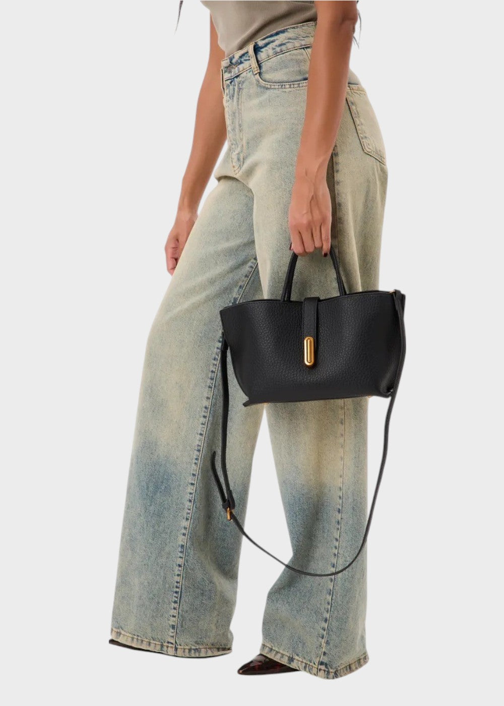 Bolso mujer tipo tote cuero sintético texturizado diseño elegante - Noiré