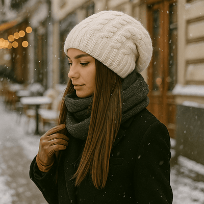 Gorro para mujer efecto punto grueso - Serane
