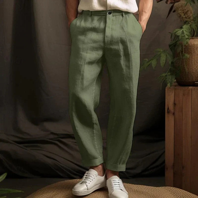 Pantalones Jonas de lino para hombre - Ligeros y transpirables
