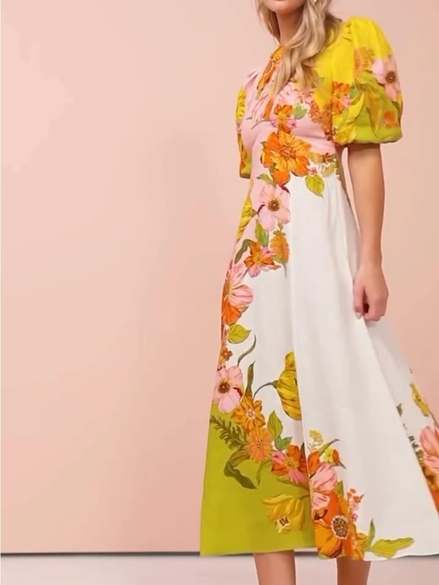 Robertana - Maxi vestido con estampado floral