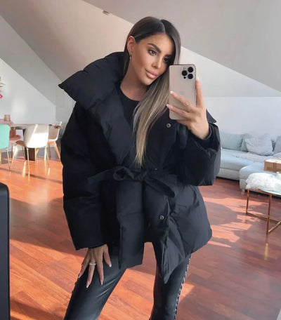 Abrigo acolchado con cinturon - Astrid