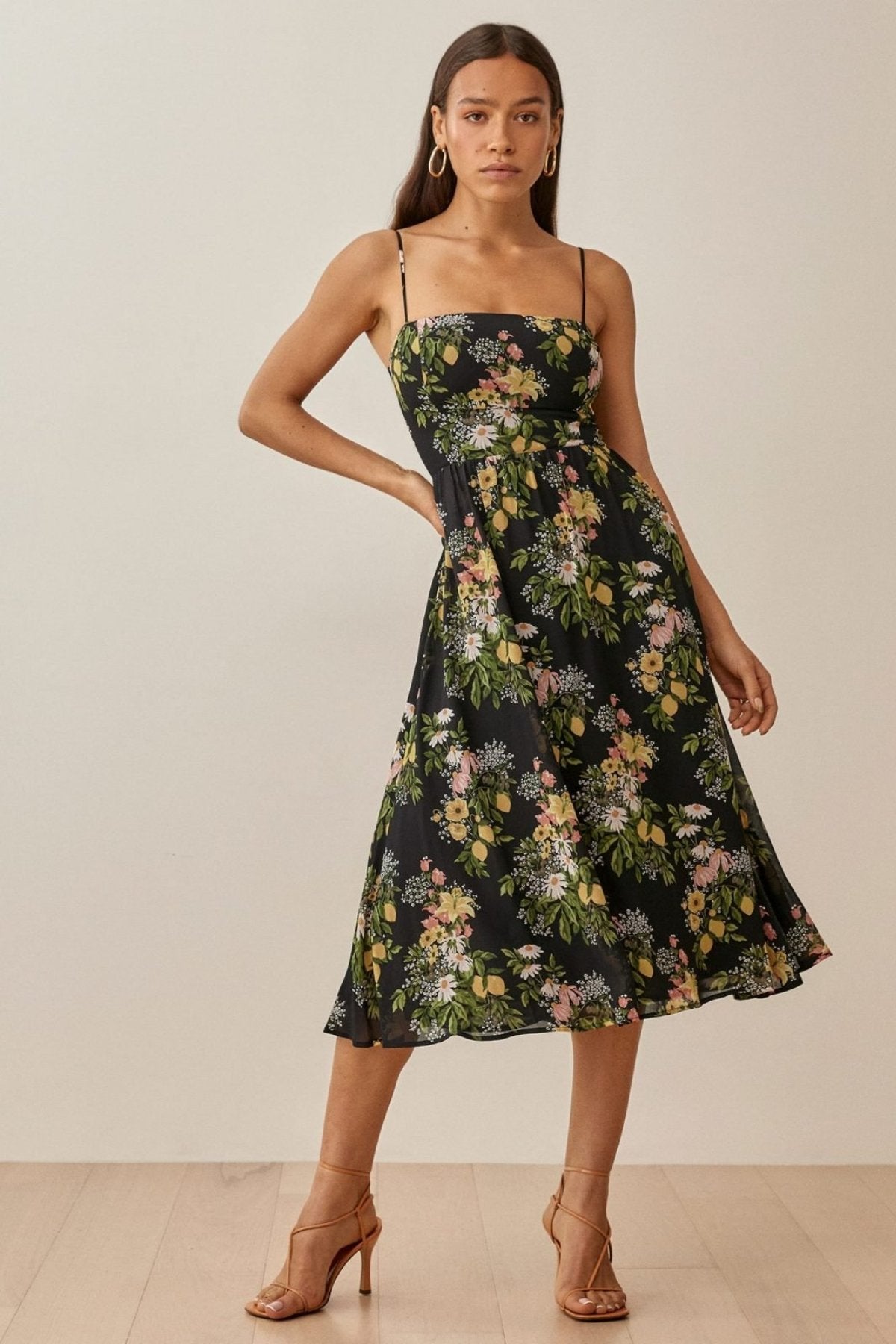 Lara - Vestido midi estampado