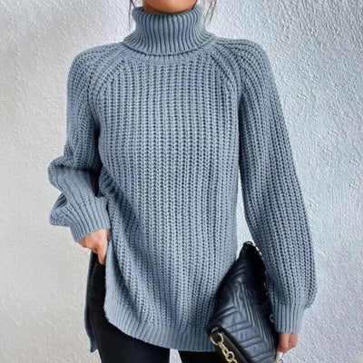 Estela - Jersey de cuello alto de punto grueso